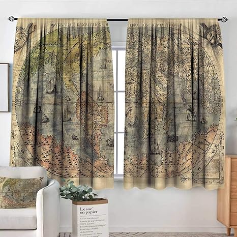 Amazon Com Renteriadecor Antique Door Curtains Ancient World Map
