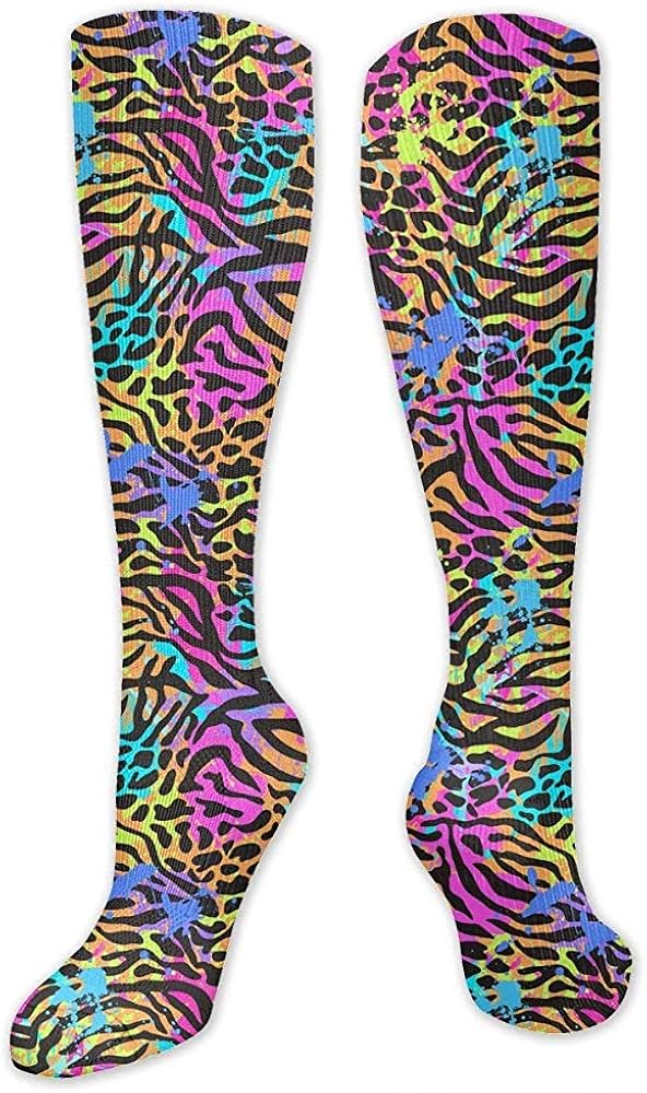 Textura animal colorida Divertidos calcetines deportivos Los mejores