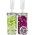 JILLMO Fermentation Jar, 24oz Fermenting Kit with Fermentation Weights and Airlocks, Pack of 2