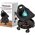 Traxion 400lb Capacity 2-702 Carbon Fiber Simulated Progear Mobile Rolling Gear Seat