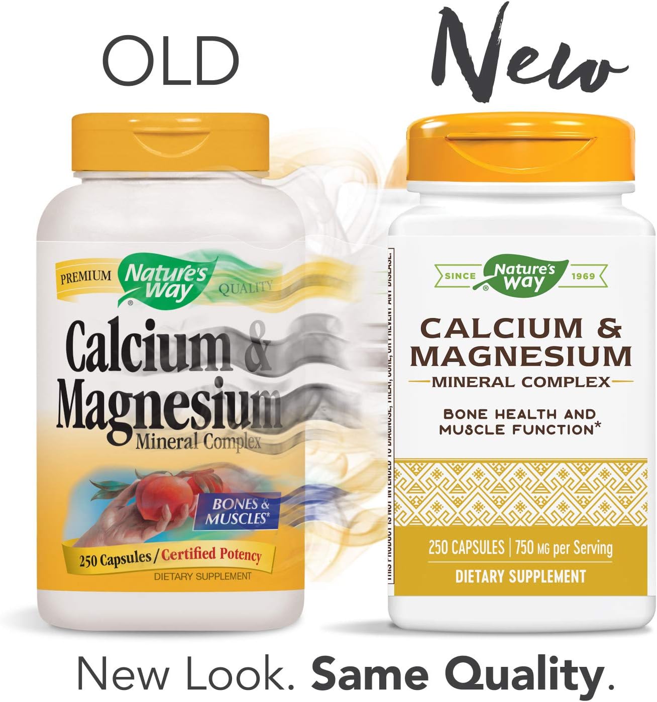 Nature's Way Calcium & Magnesium Mineral Complex, 750 mg per serving, 250 Capsules: Health & Personal Care