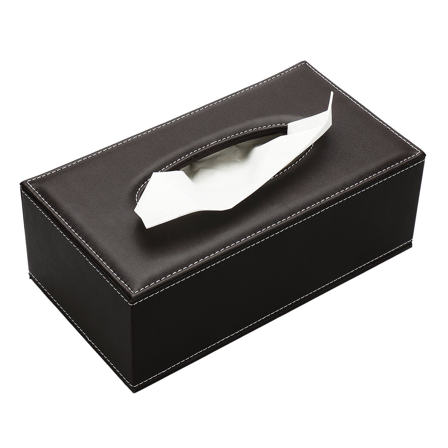 KINGFOMTM Rectangular Leather Tissue box Holder for Home, Office, Car