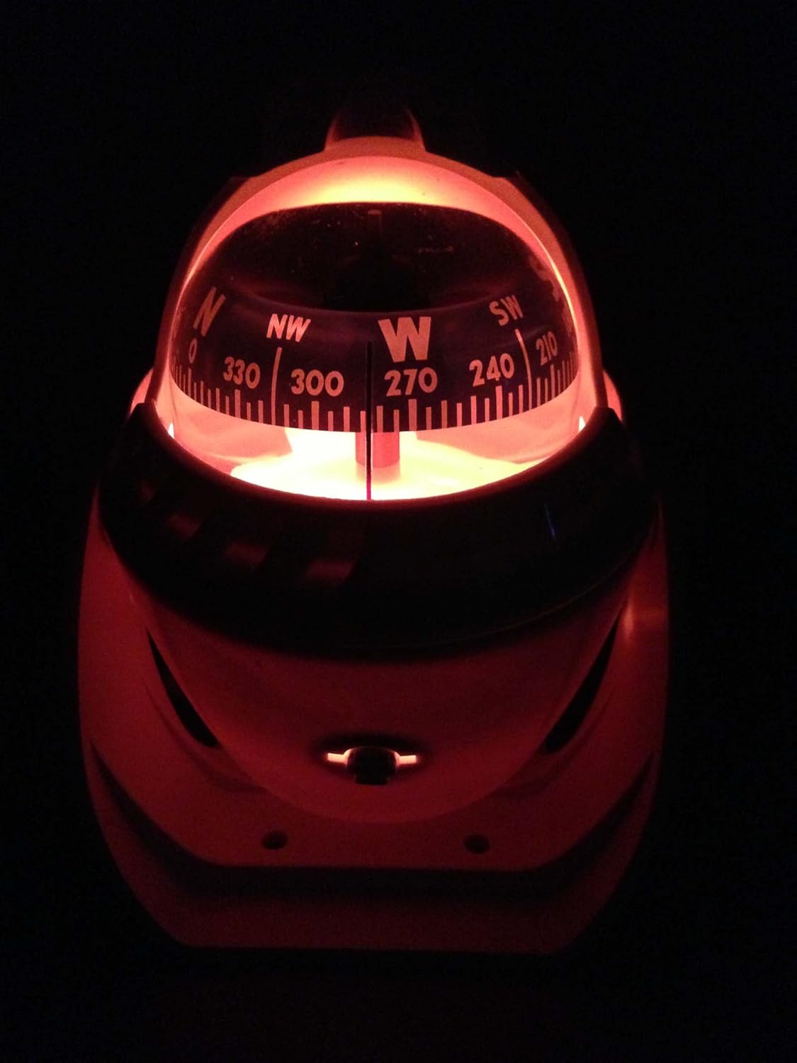 Marine Boat Nautical Sport White Lighted Compass with Bracket Visible LUBER LINE : Sports & Outdoors