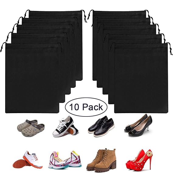 OMZGXGOD - 10 Stück Schuhbeutel, Wasserabweisend Schuhtasche Staubdicht