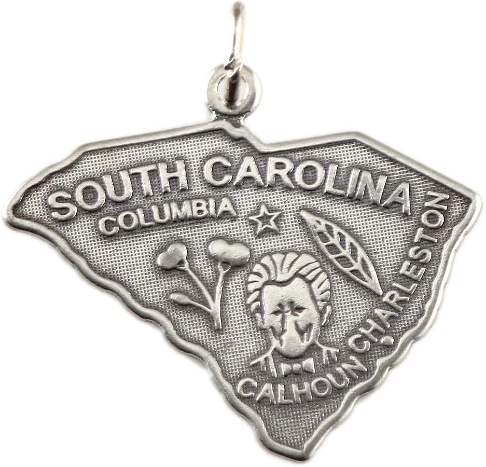 Sterling Silver South Carolina Charm Clothing