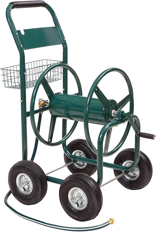 liberty garden wheel hose reel cart