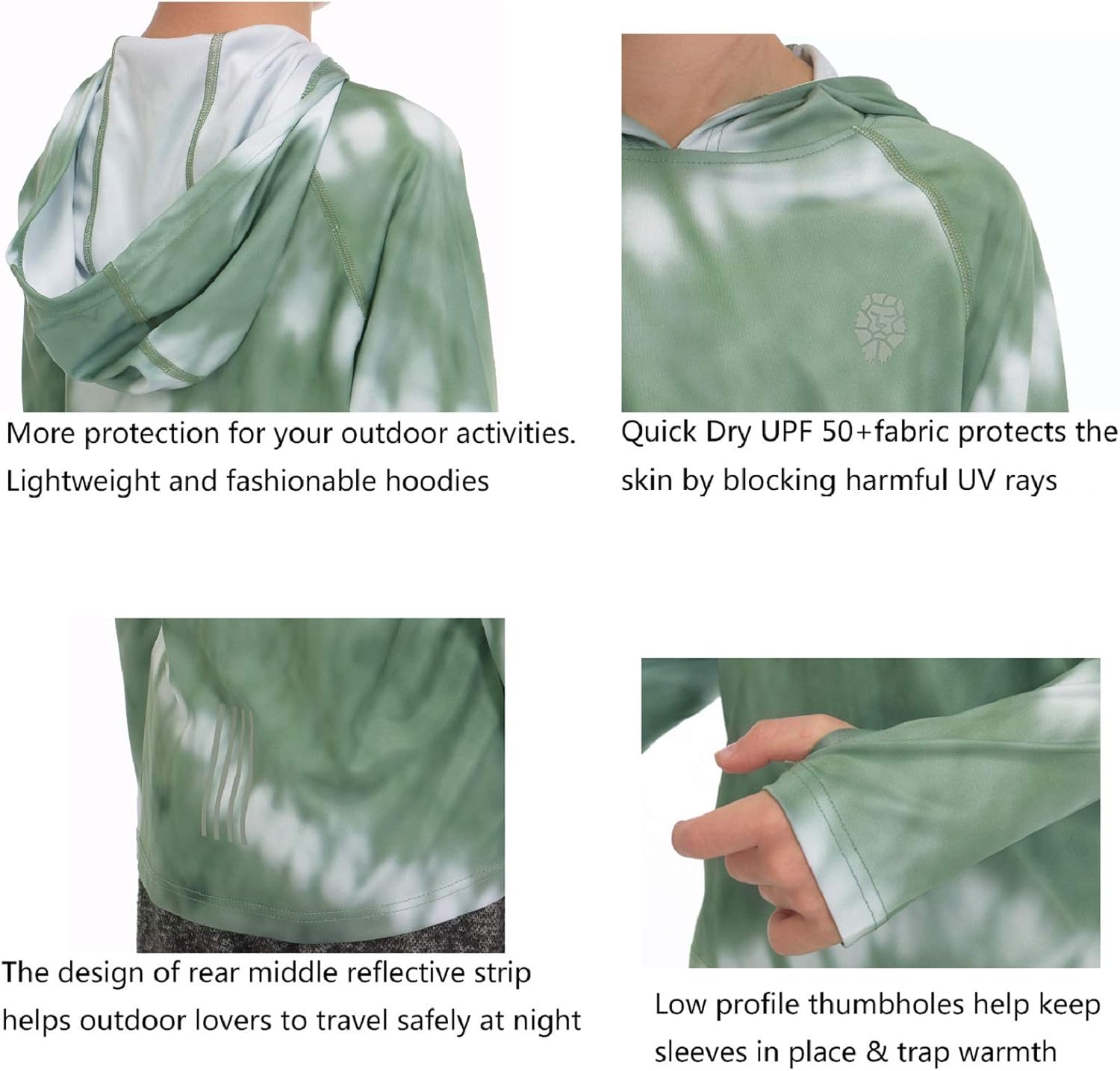 Hoodies for Boys Outdoor Recreation Shirts - Youth Athletic Tops Sun Protection UPF 50+: Clothing