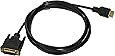 eforCity 352504 HDMI to DVI Cable M/M, 6-Feet/1.8 M, Black