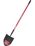 Bully Tools 82515 14-Gauge Round Point Shovel with Fiberglass Long Handle