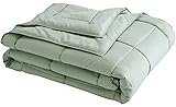 Lotus Home Down Alternative Blanket With Microfiber Cover and Water and Stain Resistance, King, Sage