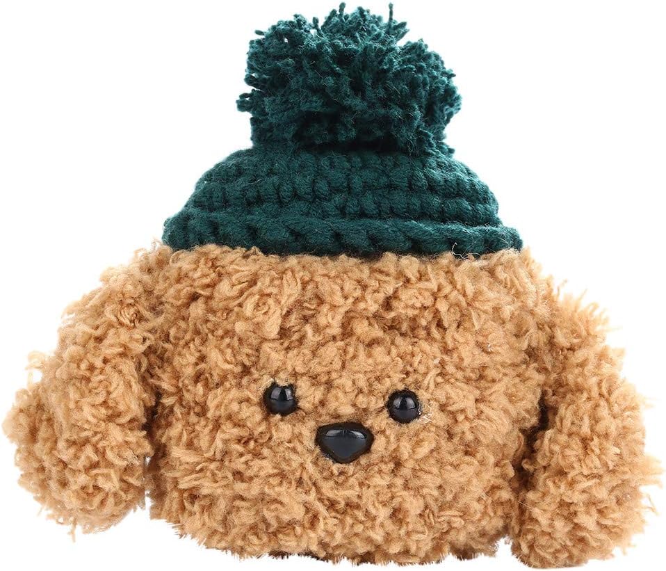Redgiants - Creative Teddy Dog Plush Doll Protective Cover Compatible with Airpods 1/2, Fluffy Cute Funny Anti-Fall Shockproof Protector Case Skin, Idea Gift