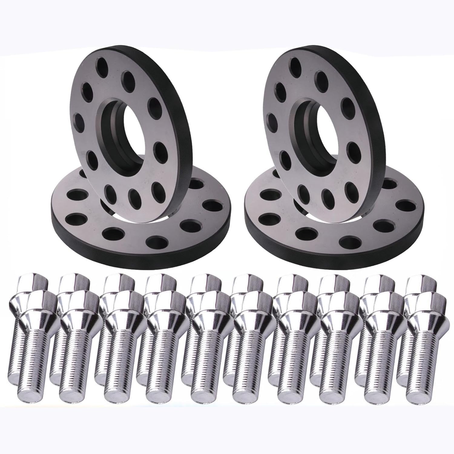 Amazon.com: WEELTK 4 fits Audi Volkswagen Hubcentric Wheel Spacers 15mm  5x100 to 5x100 or 5x112 to 5x112 M14x1.5 Studs Cone Bolts Black: Automotive