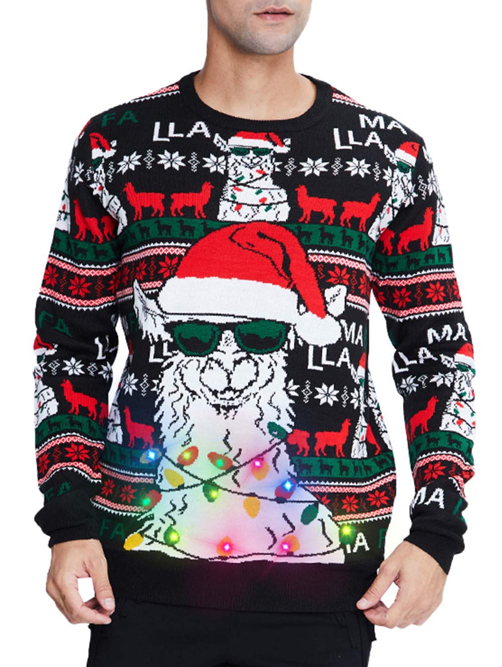 Uideazonemens Light Up Ugly Christmas Sweaters Led Pullover