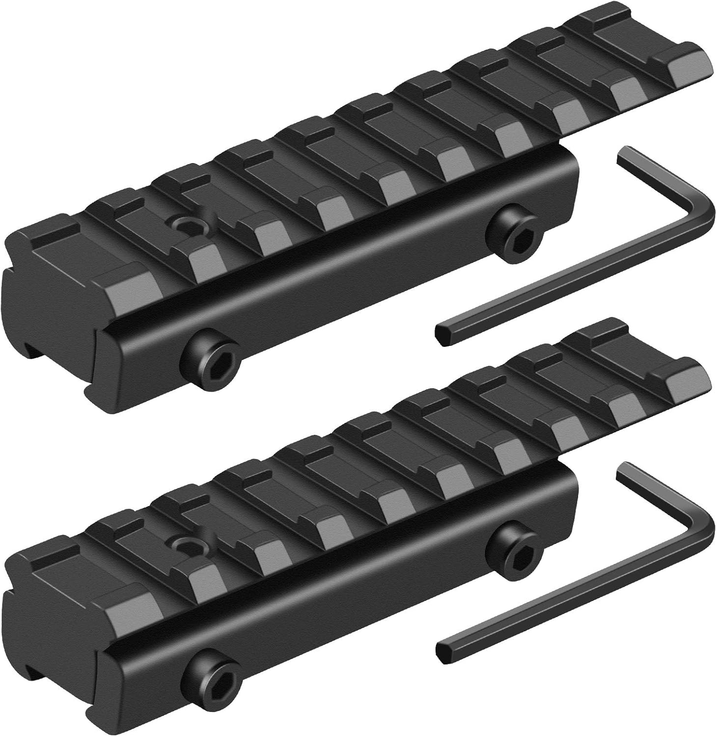 LONSEL Dovetail to Picatinny Rail Adapter, 11mm Dovetail to 21mm Picatinny/Weaver Rail Convert Mount - Low Profile Scope Riser Rail Adaptor - Base Mount 3/8" to 7/8" Converter - 2 Pack : Sports & Outdoors