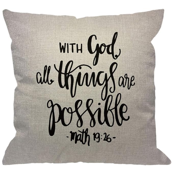 HGOD DESIGNS Bible Verse Throw Pillow Cover,Religious Christian Hope