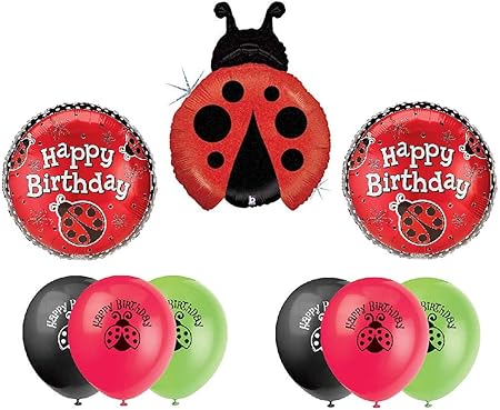 Amazon てんとう虫 テントウムシ 水玉 誕生日パーティー 11ピース マイラーとラテックス風船セットキット 風船 バルーン おもちゃ