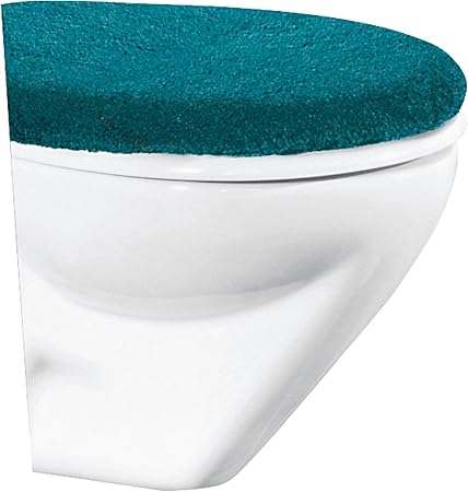 Erwin Müller WC-Deckelbezug türkis Größe 47x50 cm - weich und flauschig, trocknergeeignet