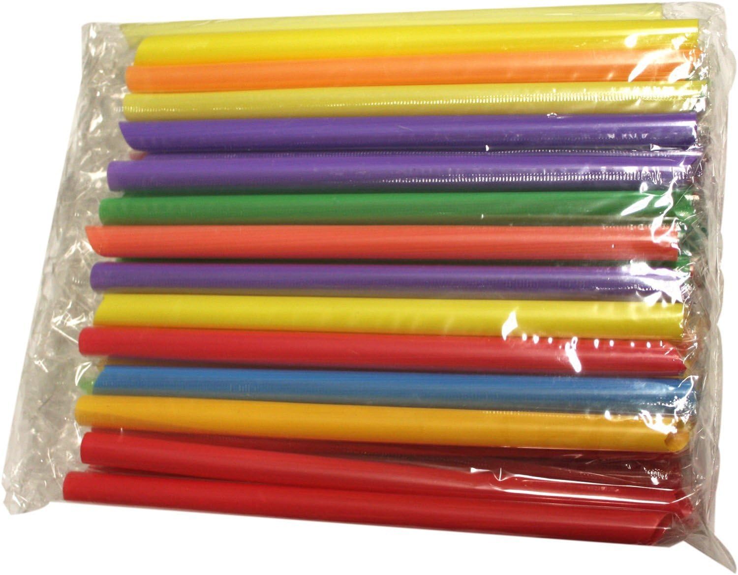 Large Milkshake Straws - Extra Wide Diameter - 35 pcs. Cellophane Wrapped, customized colors.