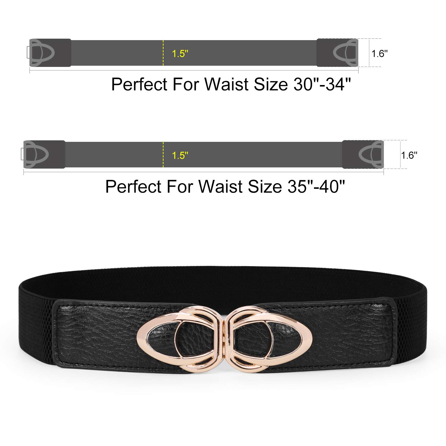 Cinch Elastic Belts for Women Ladies Stretch 1.5\
