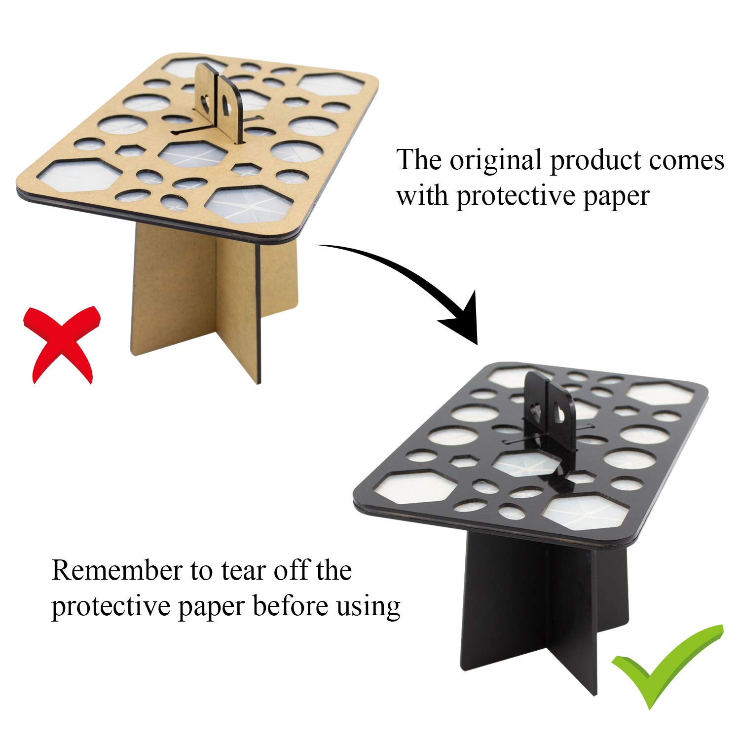 BEAKEY Makeup Brush Drying Rack Air Tree Tower Organizer Folding Brush Holder Cosmetic Shelf Tools [Updated Version]-28 Holes Mix Size, Black: Beauty