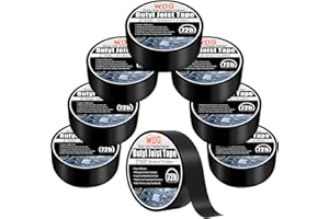 WDG Joist Tape for Decking 2" x 50', 8 Pack Butyl Tape Deck Joist Tape Waterproof Seal Weather Resistance Self-Adhesive Flashing Tape for Wood Deck Joists and Beams RV Roof Leak Repair