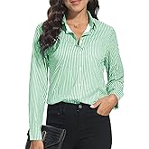COUXILY Soft Non-Iron & Wrinkle-Free Button Down Shirts for Women,Breathable Long Sleeve Blouse Casual Work Dress Tops