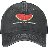 This is Not A Watermelon Hat for Women Dad Hat Graphic Hats Black