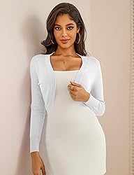 McVanedy Women's Open Front Long Sleeve Shrug