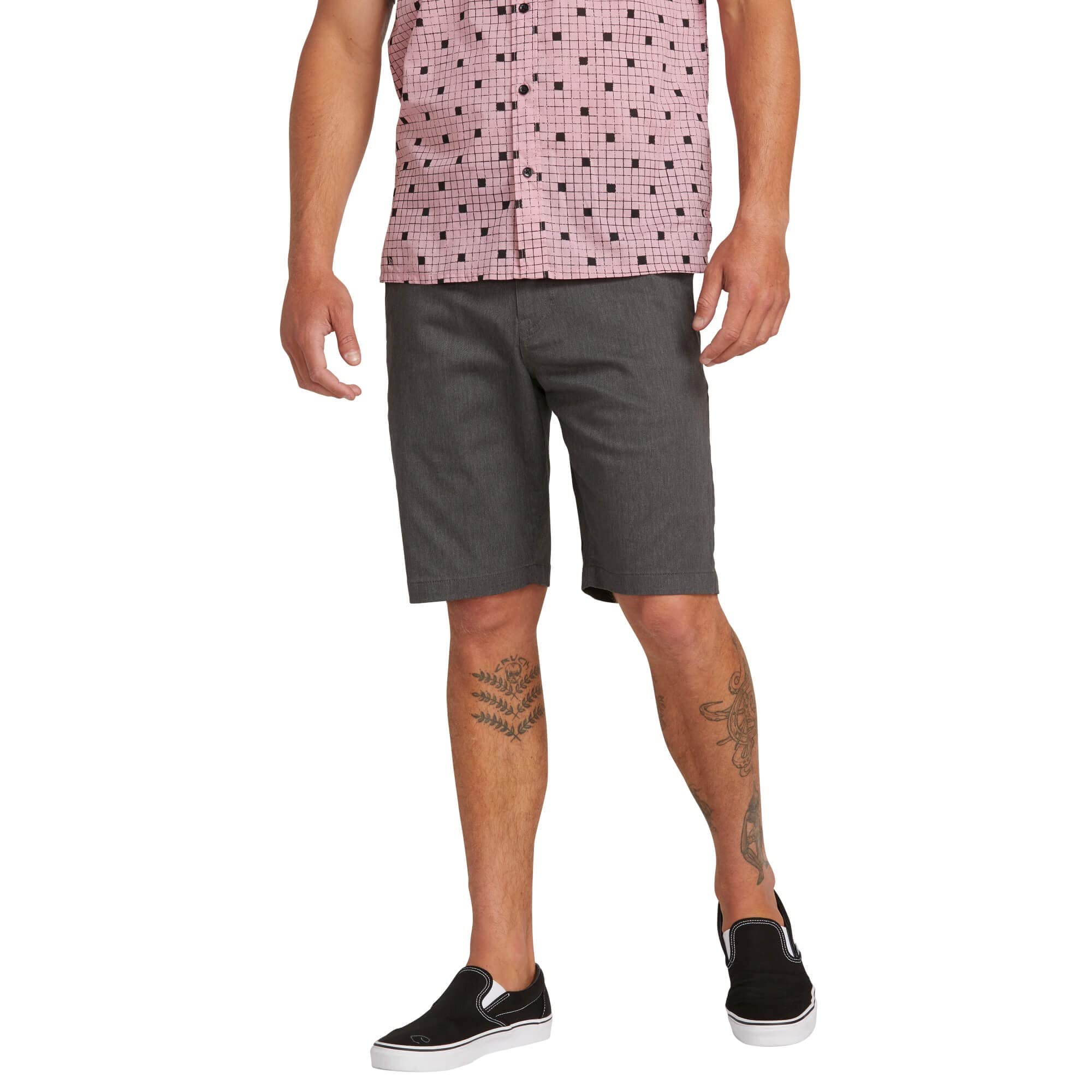 Volcom Men's Modern Fit 21" Chino Short, Charcoal Heather, 42 Image