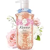 Kustie Rose Petal Body Wash – 342 Real Bulgarian Petals & Essential Oils | Squalane, Hyaluronic & Niacinamide Cleanser | Vegan, Sulfate-Free, Long-Lasting Scent | 12.8 Fl Oz