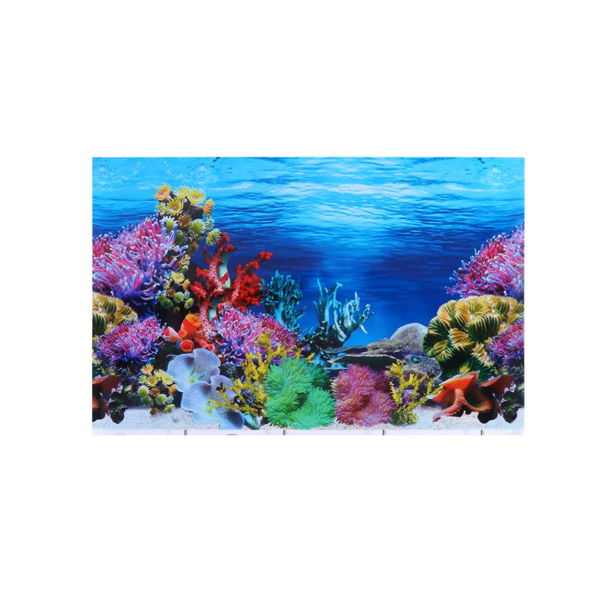 Balacoo Under The Sea Coral Reef Decor - 30X42 CM Three-Dimensional Scenery Sticker, Double Side Glass Decal Background Decoration, Plants Aquarium Background For Fish Tank Aquarium (Style H)