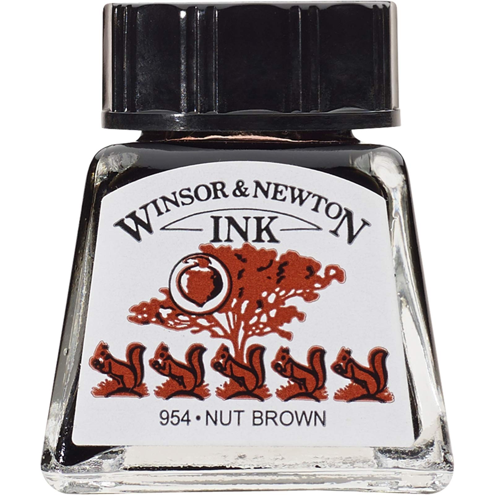 Winsor & Newton 14ml Drawing Ink Bottle - Nut Brown โ image 1