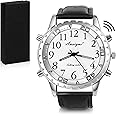 Awaiymi Talking Watch English Talking Watches for The Blind with American Accent Voice,Big Numbers Watch for Visually impaired, Elderly or Blind People (Black)