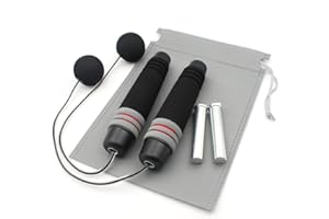 Benvo Weighted Ropeless Jump Rope Cordless Speed Rope Skipping Rope for Double Unders, Exercise, WOD, Boxing, MMA Beachbody Training Fitness- Updated Version