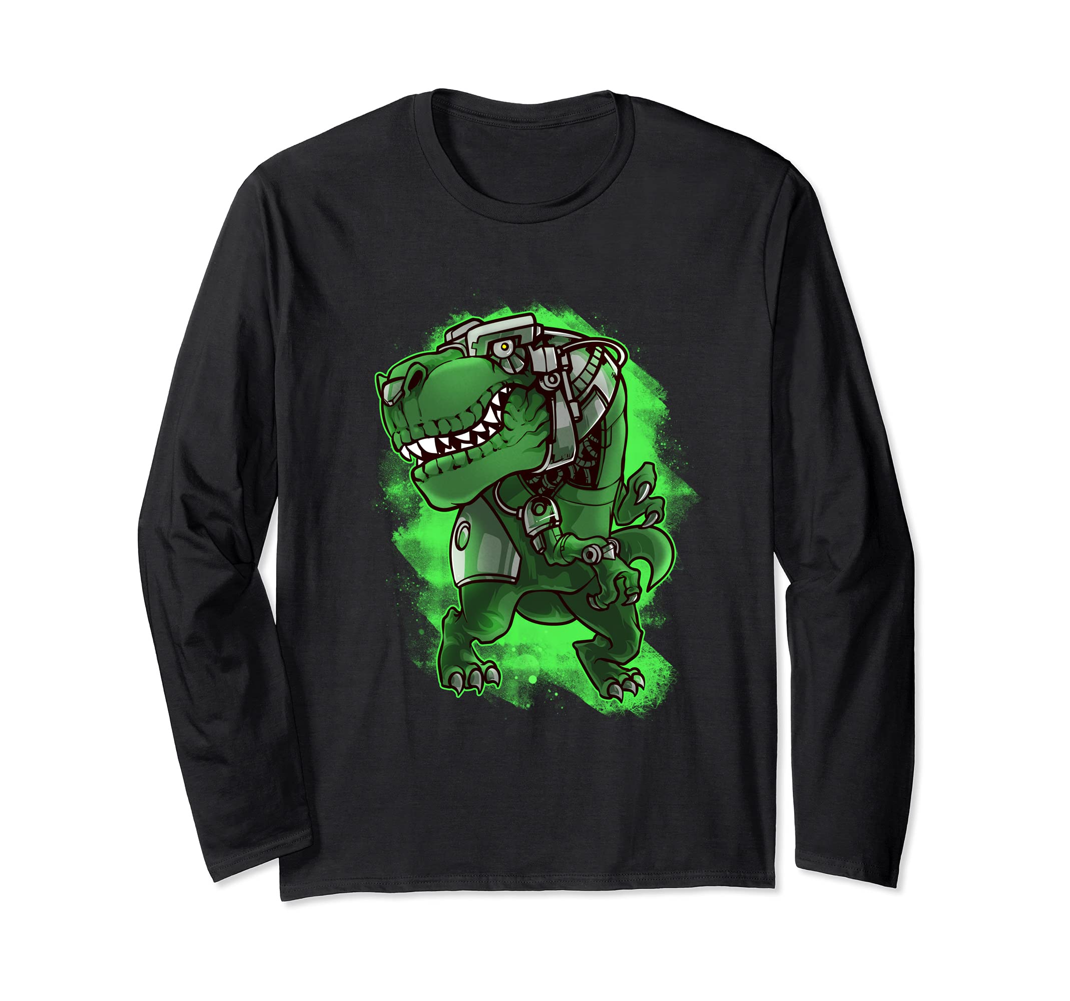 T-Rex Robotic Dino Future Dinosaur Lover Long Sleeve T-Shirt