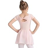 TinyChoice Ballet Leotards for Girls Dance Dress for Toddler & Ballet Outfit with Bow Back, 2T-11Y
