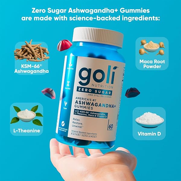 GOLI ZERO SUGAR TRIO – WORLD’S FIRST 3-IN-1 PRE, POST, PROBIOTIC, APPLE CIDER VINEGAR WITH VITAMIN B12 AND PROBIOTICS, ASHWAGANDHA & L-THEANINE, VITAMIN D GUMMIES, 90 COUNT (3-BOTTLE SET)