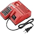 M18 & M12 Battery Charger for Milwaukee 48-59-1812 Replacement Rapid Charger for Milwaukee 48-11-2420 48-11-1815 48-11-1840 48-11-1841 48-11-1850 12V 18V Lithium-ion Battery