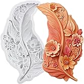 Lingzhi Feather Fondant Candy Molds Feather Silicone Mold for Cake Decoration Cupcake Topper Chocolate Sugar Craft Gum Paste Polymer Clay