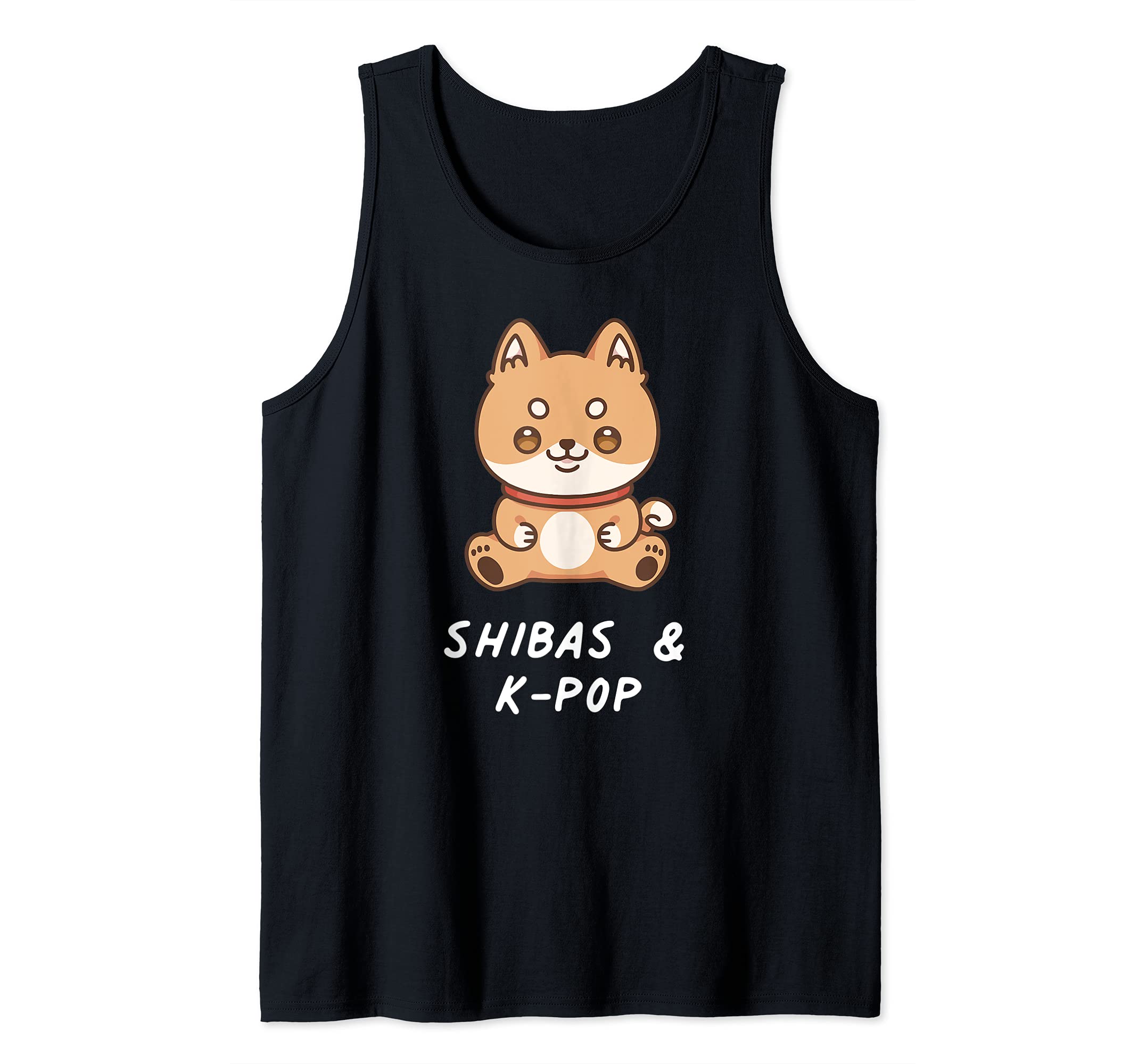 Shibas & K-Pop Kawaii Shiba Japanese Dog South Korea Music Tank Top