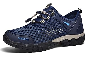 TRAILBLITZ Water Shoes Men Quick Drying Outdoor Hiking Barefoot Boat Footwear Aqua Shoes for Water Sport Waders Diving Hiking Sailing Travel Beach Wading Swimming Fishing Kayaking