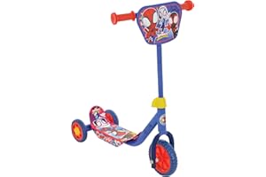 Spidey and His Amazing Friends Deluxe Three Wheeled Kids Tri Scooter | Childrens Boys Girls Licenced Ages 3+ Outdoor Play Toy
