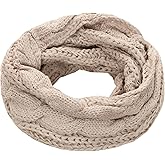 Bgfhna Winter Infinity Scarf For Women Thick Ribbed Cable Knit Winter Infinity Circle Loop Scarf For Cold Weather
