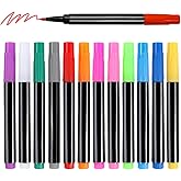 12-Color Markers for LED Note Board with Colors,Compatible with Light Up Drawing Board and Cosmody Led Boards,Neon Erasable M