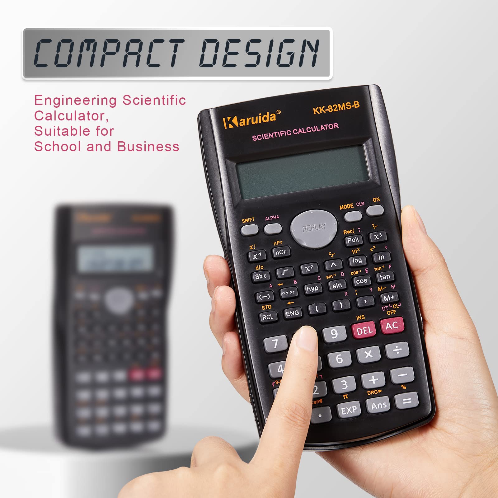 Flutesan 15 Pieces 2 Line Engineering Scientific Calculator Bulk Function Math Calculator Large Display for Student Teacher Classroom High School College School, AAA Batteries Included