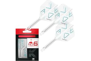 Target Darts K-Flex Rove Dart Flights & Shafts, No.2/No.6 | Pack of 3 Kflex Integrated Flight & Shaft System, All in One Moulded Stem – Available in Lengths Short, Intermediate & Medium
