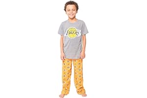 Ultra Game NBA Boys 2 Piece Tee Shirt & Lounge Pants Pajama Set (Sizes 4-20)