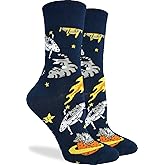 Good Luck Sock Women's Space Cat Socks, Adult, Shoe Size 5-9