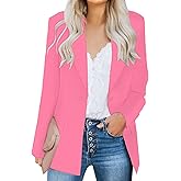 luvamia Women's Casual Long Sleeve Lapel Button Slim Work Office Blazer Jacket