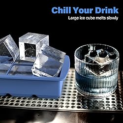 Large Ice Cube Tray for Whiskey: Ice Ball Maker for